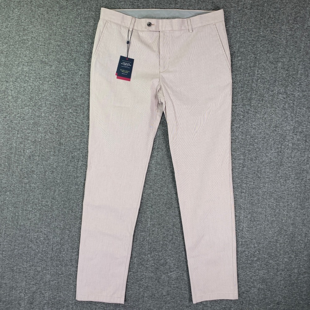 Charles Tyrwhitt Pant Men 34x31 Smart Casual Trousers Slacks Ted Fine Stripe NEW